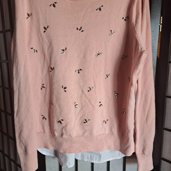 Pink Detail 2 in One Sweater Blouse - Picture 3 of 8